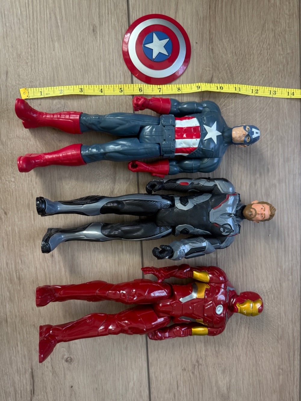 Red & Blue Captain Hero Action Figure with Shield - Kids Toys
